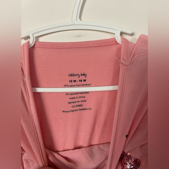 Silkberry Bamboo Pink Heart-Embellished Top 12-18 Months - Picture 2 of 4